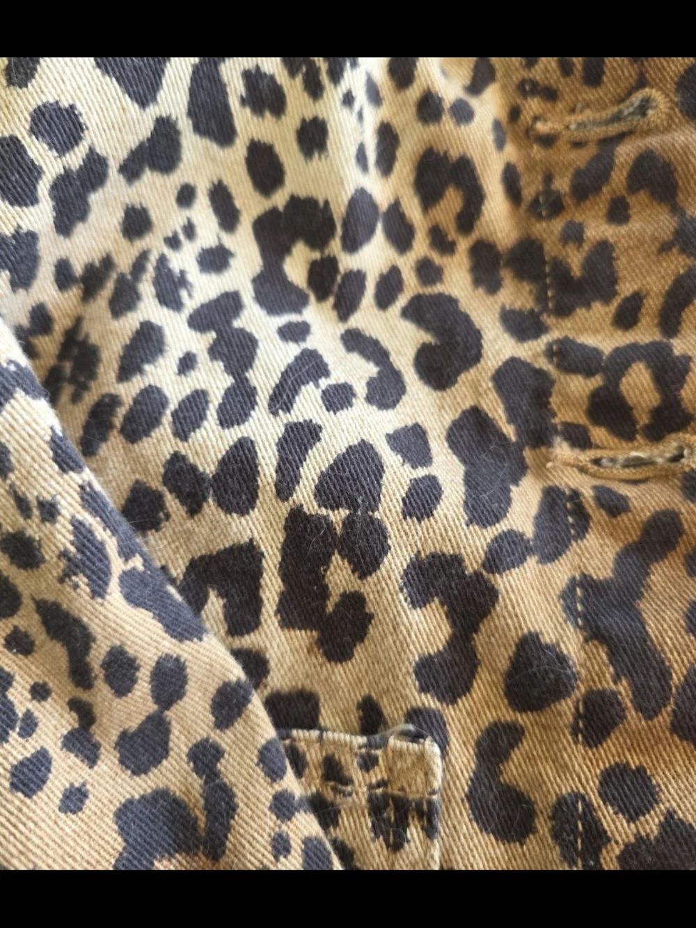 GAP Kids Leopard Print Jean Jacket - Brown & Black